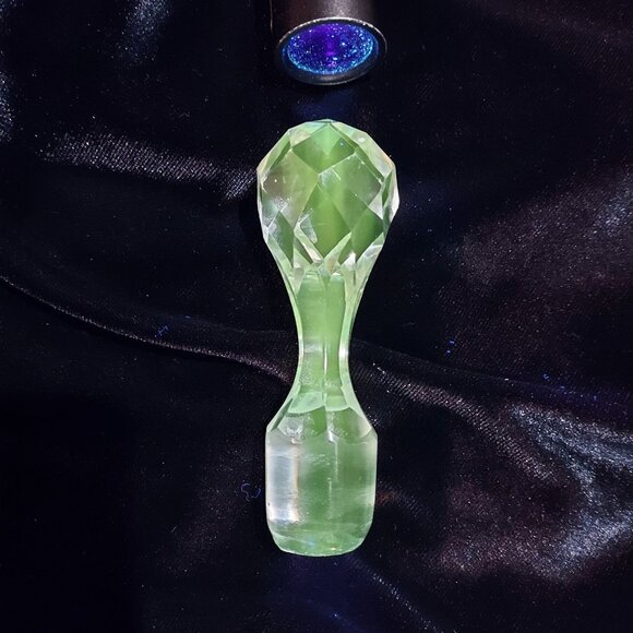 Crystal Glowy Glass Bottle Stopper Decanter Cruet Perfume 3.5" Tall Replacement - Picture 1 of 13
